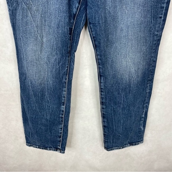 Good American Good Vintage Double Waistband Straight Leg Distressed Jeans 10/30 - Picture 7 of 10